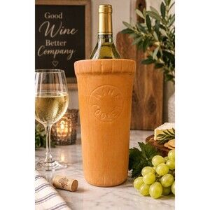 Vintage El Camino Terracotta Wine Cooler USA Pottery Bottle Chiller Rustic